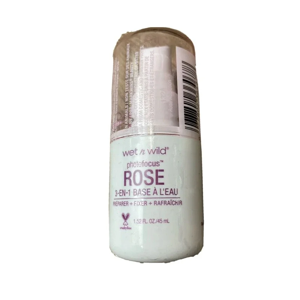 Wet n Wild PhotoFocus Rose 3-in-1 Primer Water 1.52 fl oz 1 Spray New Sealed